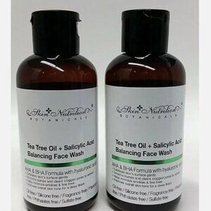 Lot of 2 Botanicals Tea Tree Oil & Salicylic Acid Balancing Face Wash, 4 oz
